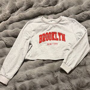 Gray Brooklyn New York Women's Crop Top